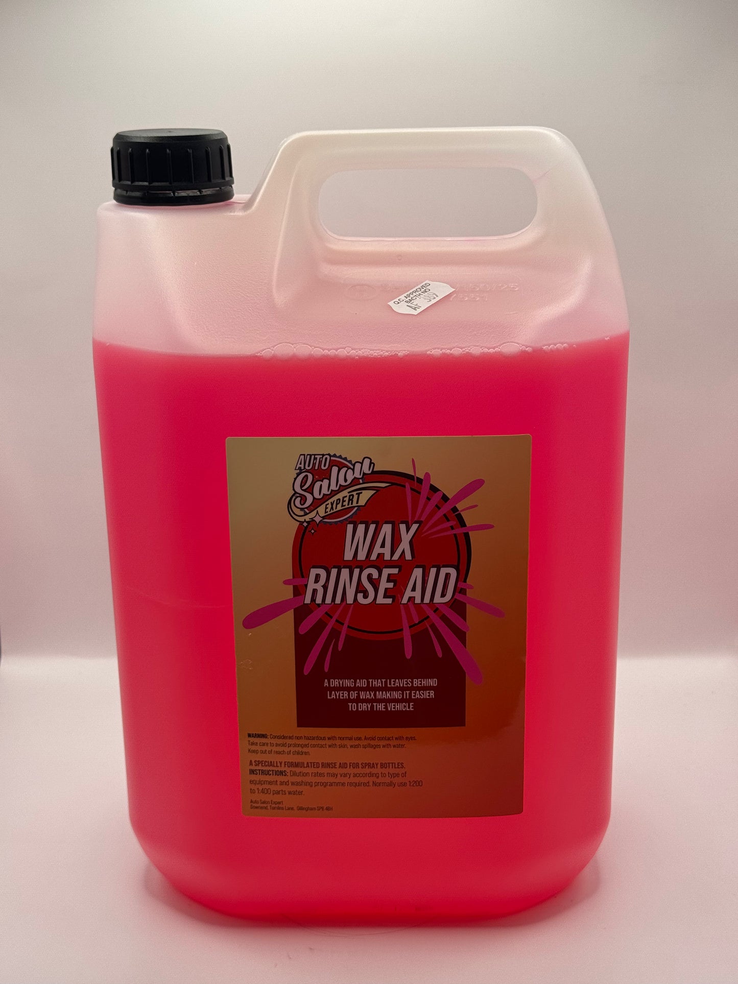 Wax Rinse Aid 5L Hydrophobic Car Protection – Auto Salon Car Care