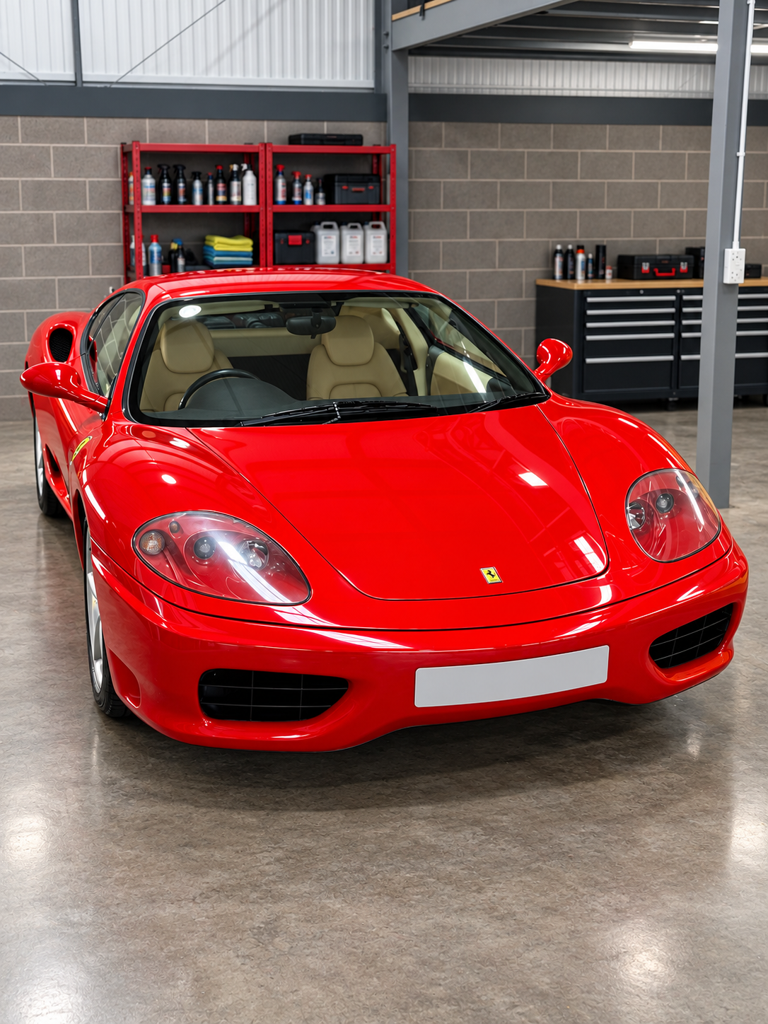     Red Ferrari detailing work at Auto Salon Car Care in Frome, Somerset