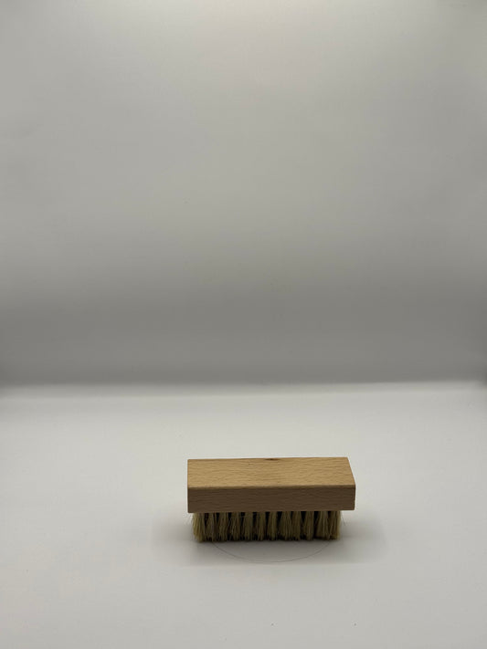 Premium boar and plastic bristle leather cleaning brush