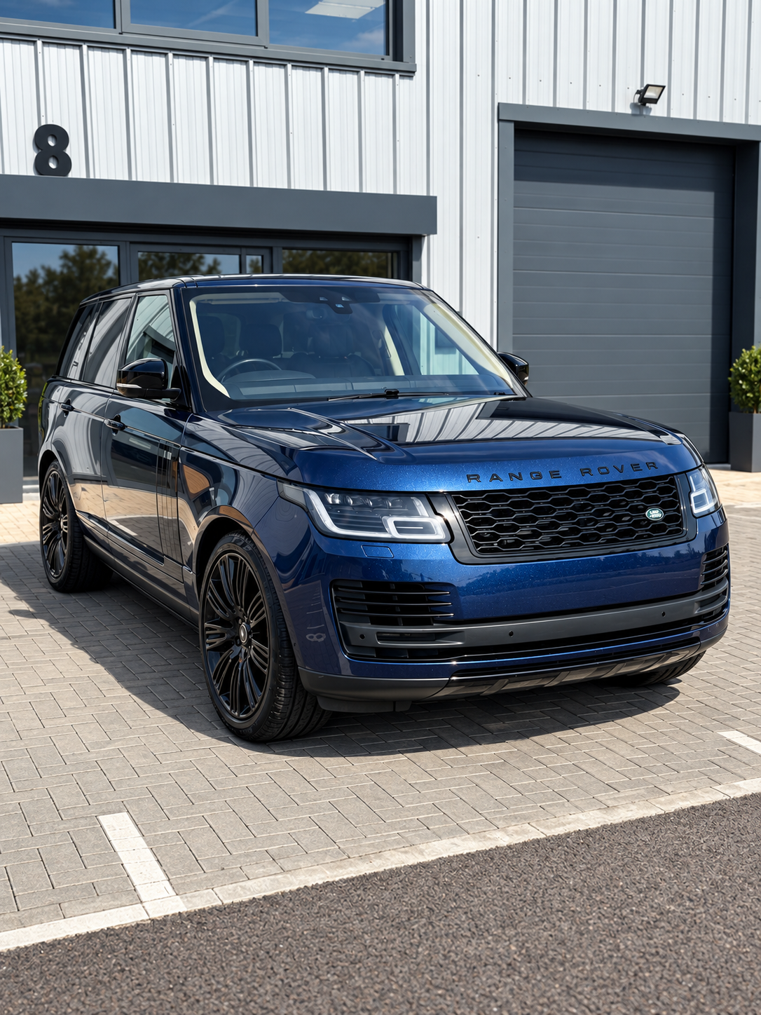 Blue Range Rover after professional ceramic coating treatment at Auto Salon Car Care in Frome, Somerset